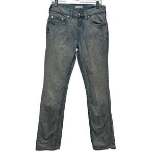 True Religion Ricky Blue Light Wash Slim Fit Straight Leg Men's Jeans Plus Size